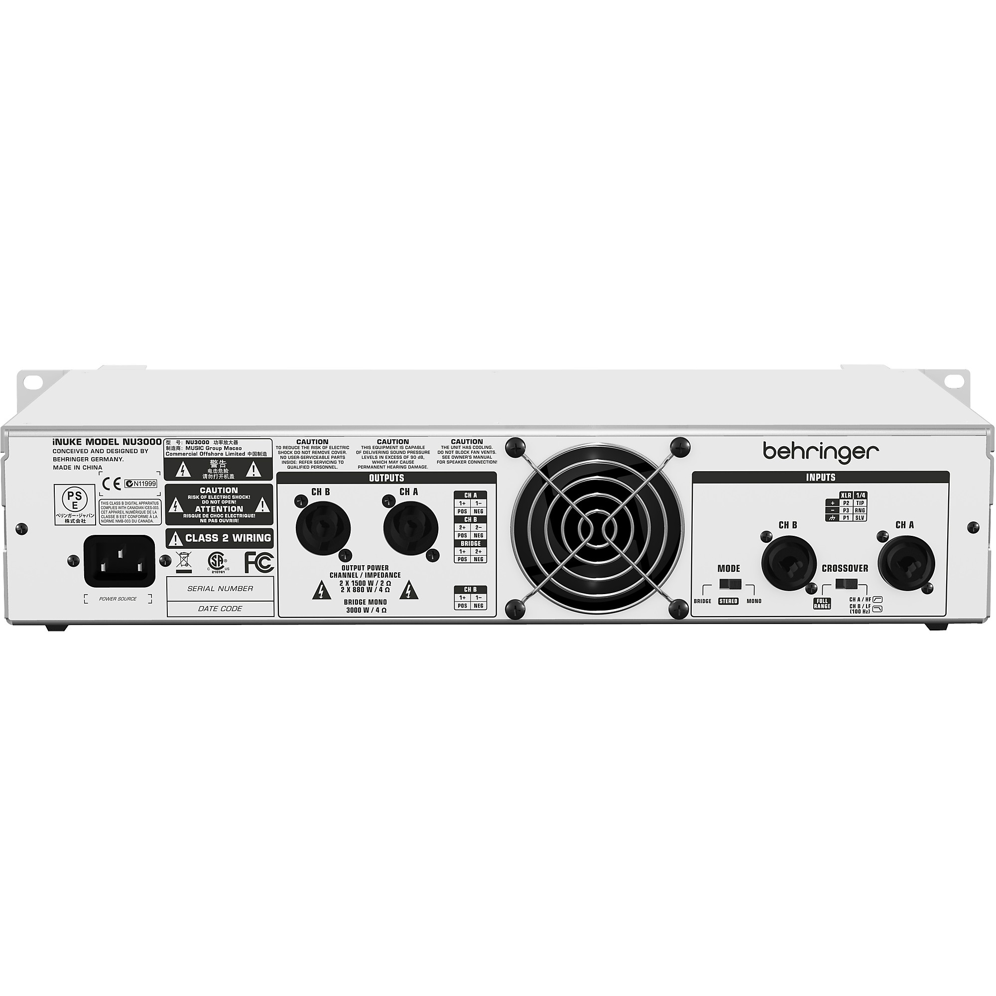 Open Box Behringer iNUKE NU3000 Power Amp Regular