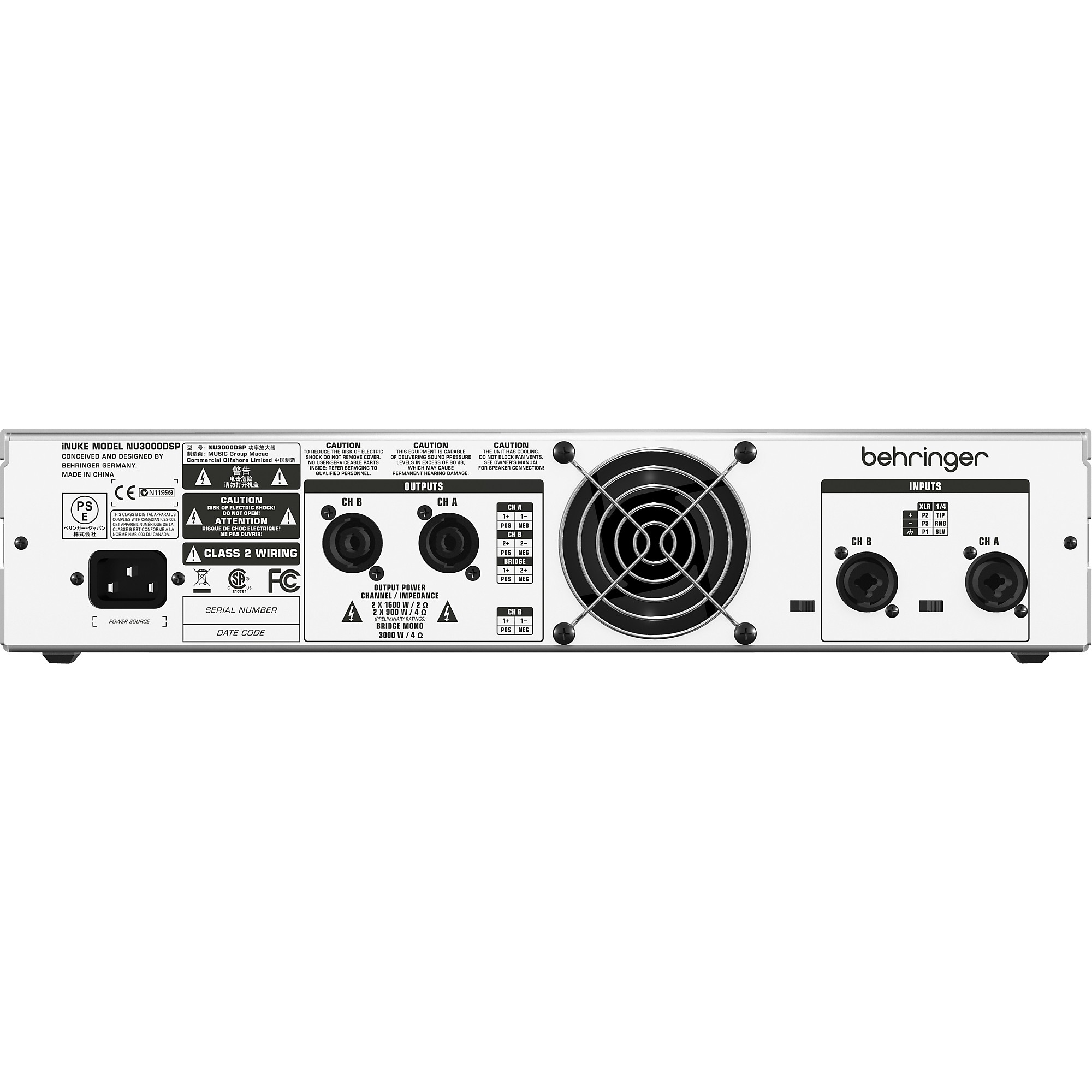 Restock Behringer iNUKE NU3000DSP Power Amp | Guitar Center