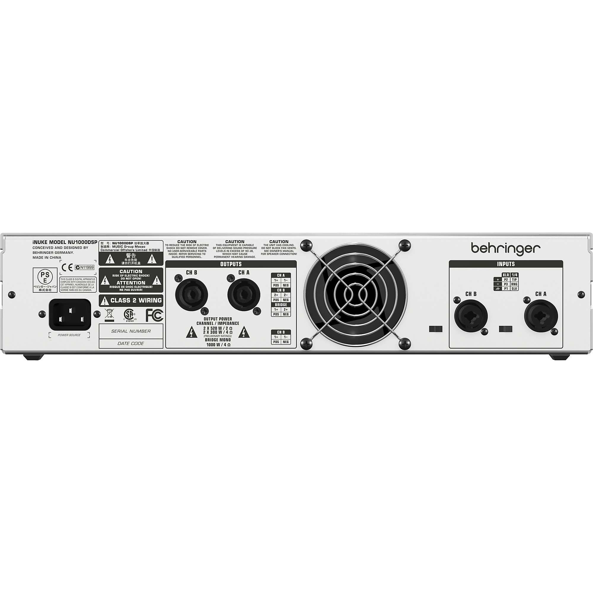 Open Box Behringer iNUKE NU1000DSP Power Amp | Guitar Center