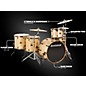 Ludwig Epic Pro Beat 5-Piece Shell Pack Natural Birch