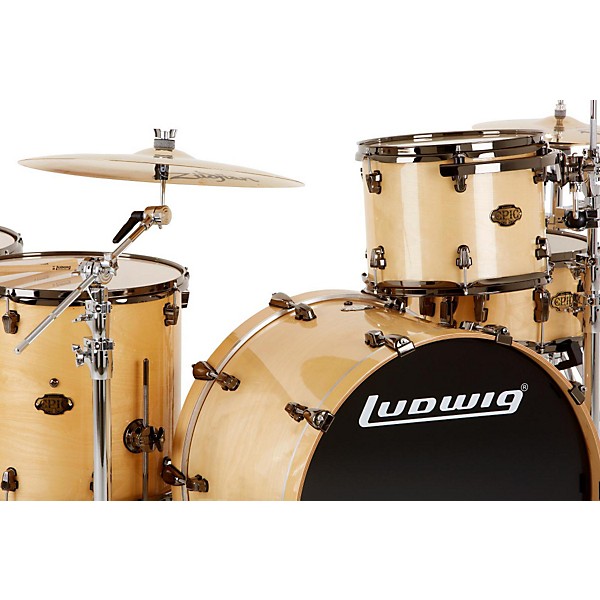 Ludwig Epic Pro Beat 5-Piece Shell Pack Natural Birch