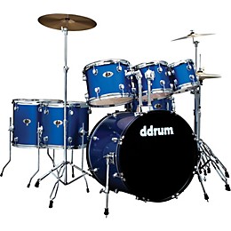 ddrum D2 7-Piece Drum Set with Free Sabian Crash Cymbal Blue