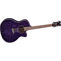 Dean Exotica Quilt Ash Acoustic-Electric Guitar w/Aphex Transparent Power Purple