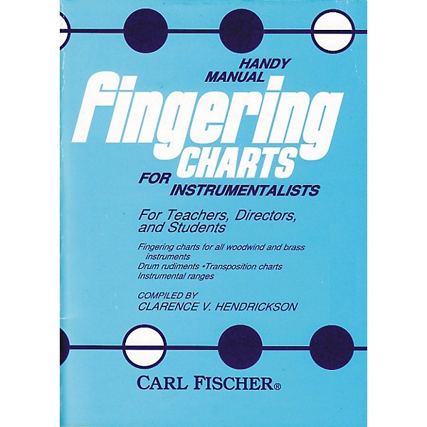 Carl Fischer Handy Manual Fingering Charts For Instrumentalists