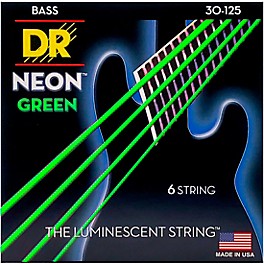 DR Strings NEON Hi-Def Green Bass SuperStrings Medium 6-String