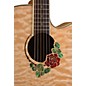 Open Box Luna Flora Rose Folk Acoustic-Electric Guitar Level 1 Quilted Maple with Clear Finish