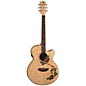 Open Box Luna Flora Rose Folk Acoustic-Electric Guitar Level 1 Quilted Maple with Clear Finish