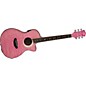 Luna Fauna Eclipse Parlor Acoustic-Electric Guitar Quilted Maple with Transparent Pink Finish thumbnail