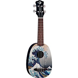 Luna Great Wave Soprano Ukulele Mahogany with Satin Finish