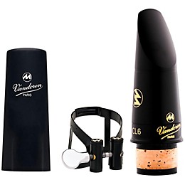 Vandoren Masters Bb Clarinet Mouthpiece With M/O Series Ligature CL6 Facing Black M/O  Ligature