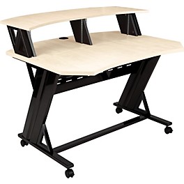 Studio Trends 46" Studio Desk With Dual 4 RU Racks Maple