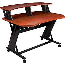 Studio Trends 46" Studio Desk With Dual 4 RU Racks Cherry