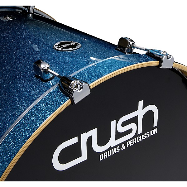 Crush Drums & Percussion Sublime Maple Bass Drum White Sparkle With Lime Green Stripe 22x20