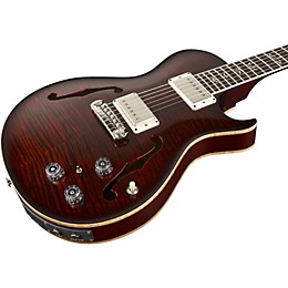 PRS Singlecut Hollowbody II with 10 Top and Back Electric Guitar Fire Red Burst