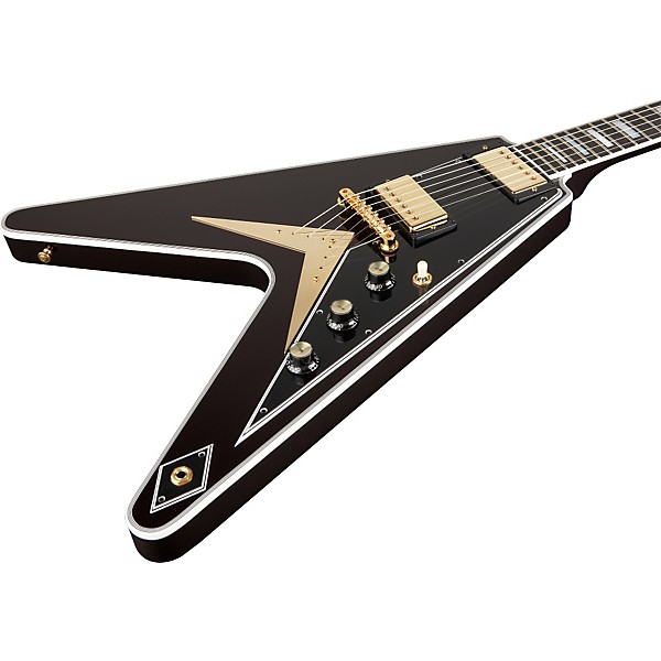 Platinum Gibson Custom Flying V Custom Electric Guitar Oxblood