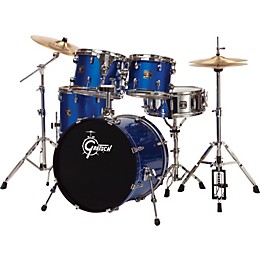Gretsch Drums Blackhawk 5-Piece Standard Drum Set with Sabian Cymbals Metallic Liquid Blue