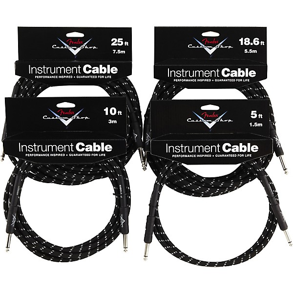 Fender Performance Series Instrument Cable Black Tweed 18.6 ft.
