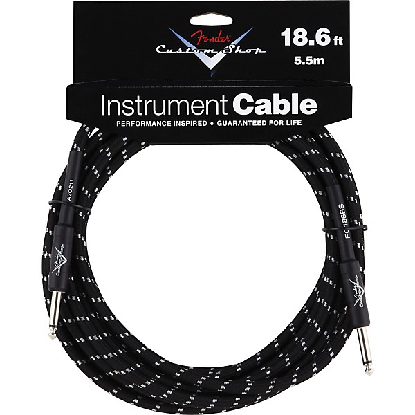 Fender Performance Series Instrument Cable Black Tweed 18.6 ft.