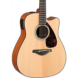 Yamaha FGX700SC Solid Top Cutaway Acoustic-Electric Guitar Natural