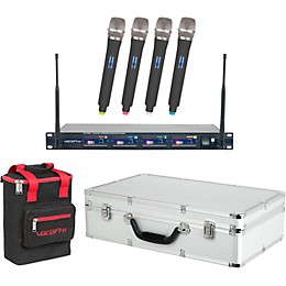 Open Box VocoPro UHF-5800 Plus 4-Mic Wireless System with Mic Bag Level 2 Band 10 194744034466