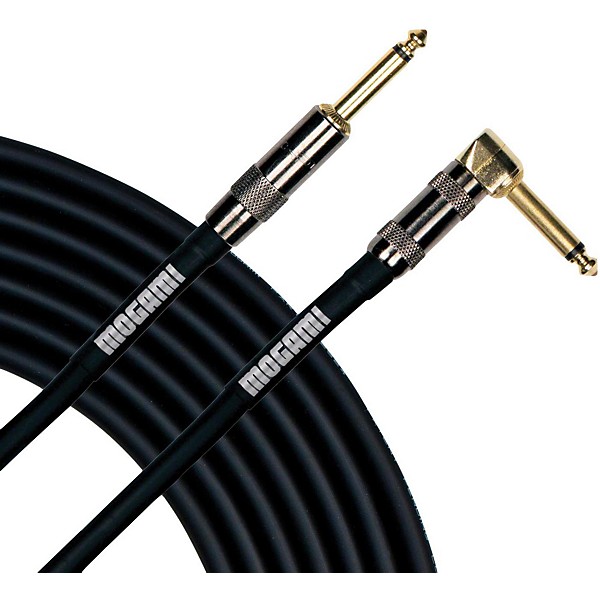 Open Box Mogami Platinum Instrument Cable with Right Angle to Straight End Connectors Level 1 20 ft. Right Angle to Straight