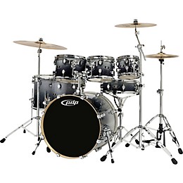 PDP by DW X7 Maple 7 Piece Lacquer Shell Pack Silver to Black Fade