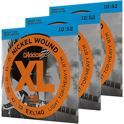 D'addario Exl140 Light Top/Heavy Bottom Electric Guitar Strings 3-Pack for sale