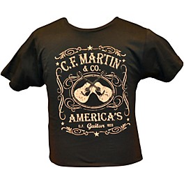 Martin Dual Guitars Vintage T-Shirt Black 2XLarge Martin Dual Guitars Vintage T-Shirt Black Medium