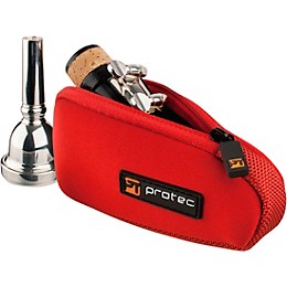 Protec N264 Neoprene Series Trombone/Alto Saxophone Mouthpiece Pouch With Zipper N264RX Red