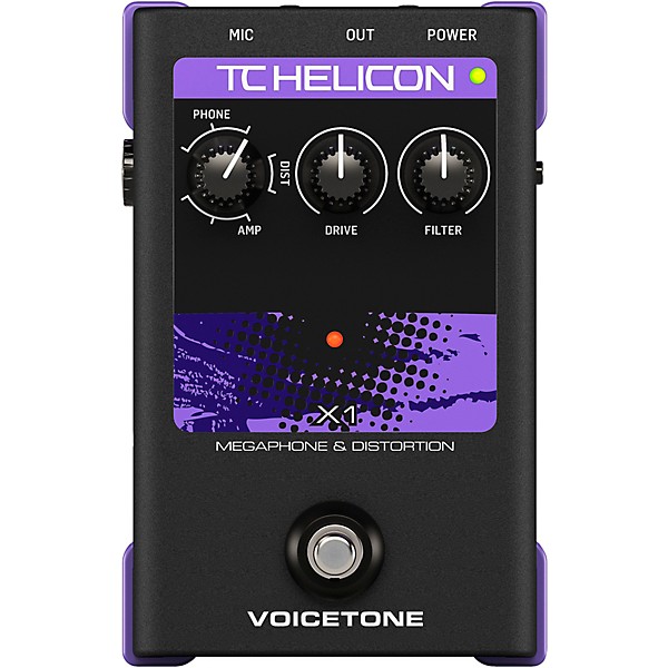 TC Helicon VoiceTone Single X1 Megaphone & Distortion Effects Pedal