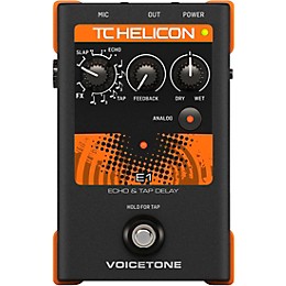 TC Helicon VoiceTone Single E1 Echo & Tap Delay Effects Pedal