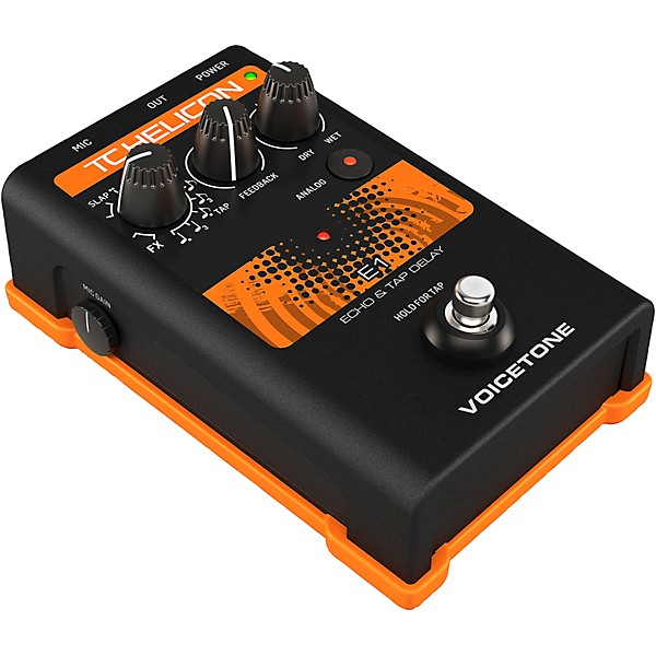 TC Helicon VoiceTone Single E1 Echo & Tap Delay Effects Pedal