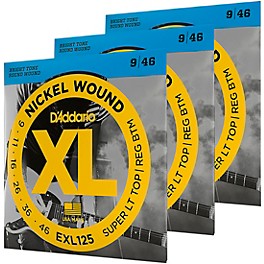 D'Addario EXL125-3D Electric Guitar Strings 3-Pack