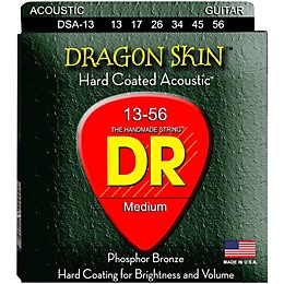 DR Strings DSA-13 Dragonskin K3 Coated Acoustic Strings Heavy