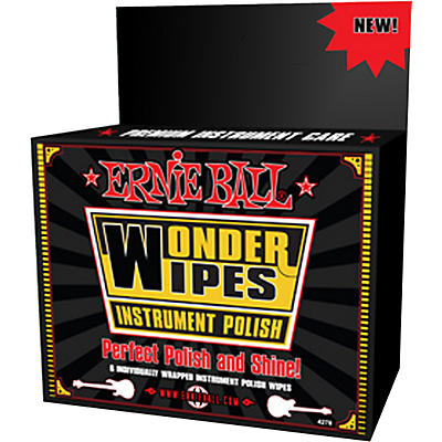 Ernie Ball Wonder Wipe Instrument Polish 6-Pack for sale