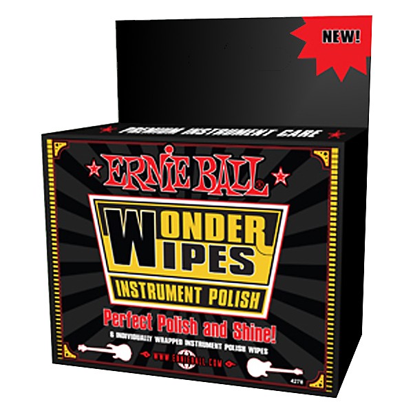 Ernie Ball Wonder Wipe Instrument Polish 6-pack