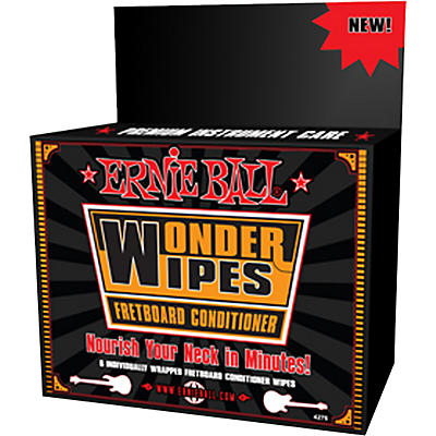Ernie Ball Wonder Wipe Fretboard Conditioner 6-Pack for sale