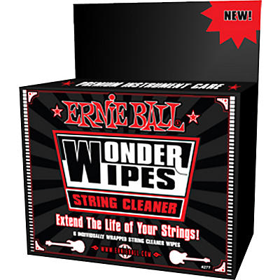 Ernie Ball Wonder Wipe String Cleaner 6-Pack for sale