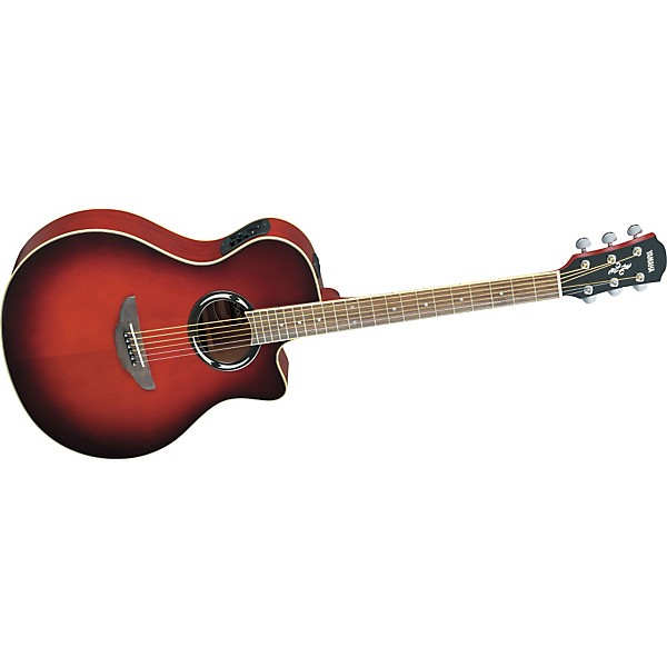 Yamaha APX500II Thinline Cutaway Acoustic-Electric Guitar Dark Red Burst