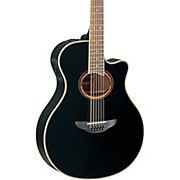 Yamaha Apx700ii-12 Thinline 12-String Cutaway Acoustic-Electric Guitar Black for sale
