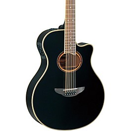 Yamaha APX700II-12 Thinline 12-String Cutaway Acoustic-Electric Guitar Black