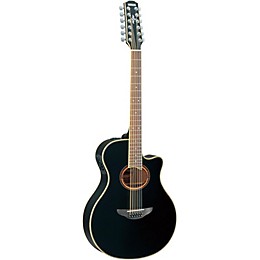 Yamaha APX700II-12 Thinline 12-String Cutaway Acoustic-Electric Guitar Black