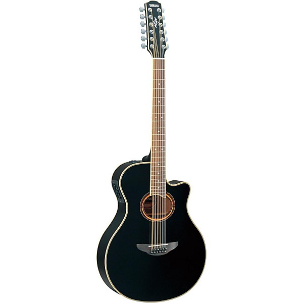 Yamaha APX700II-12 Thinline 12-String Cutaway Acoustic-Electric Guitar Black