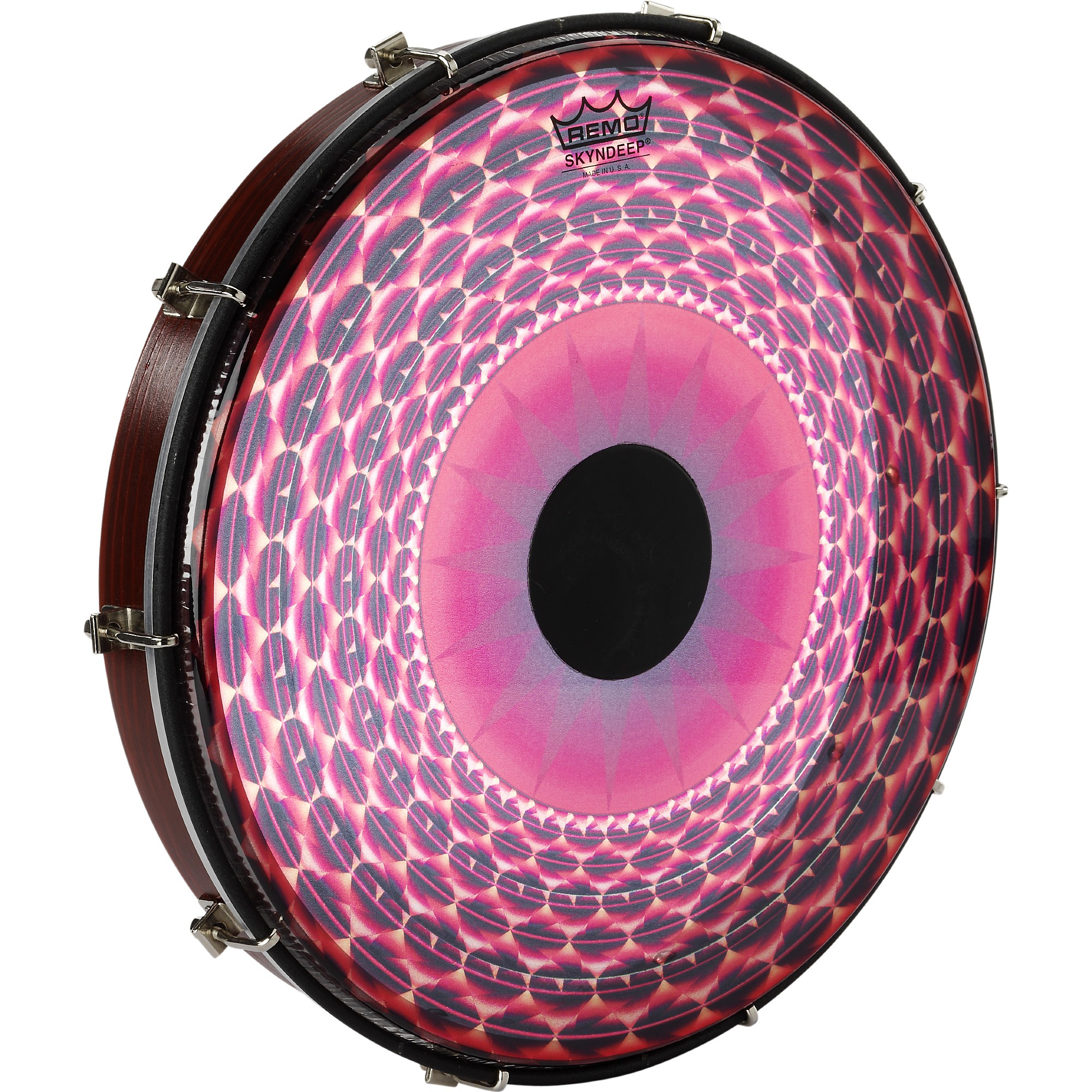 REMO フレームドラム　タブラトーン　8inch Remo Tablatone Frame Drum Red Radial Clear Tone 12 in. | Guitar Center