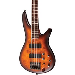Open Box Ibanez SR505PB 5-String Electric Bass Guitar Level 1 Flat Brown Burst