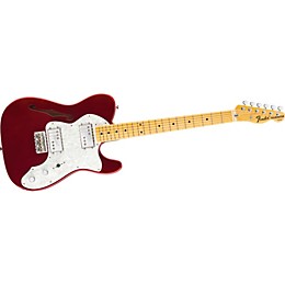 Fender American Vintage '72 Telecaster Thinline Electric Guitar Candy Apple Red Maple Fretboard