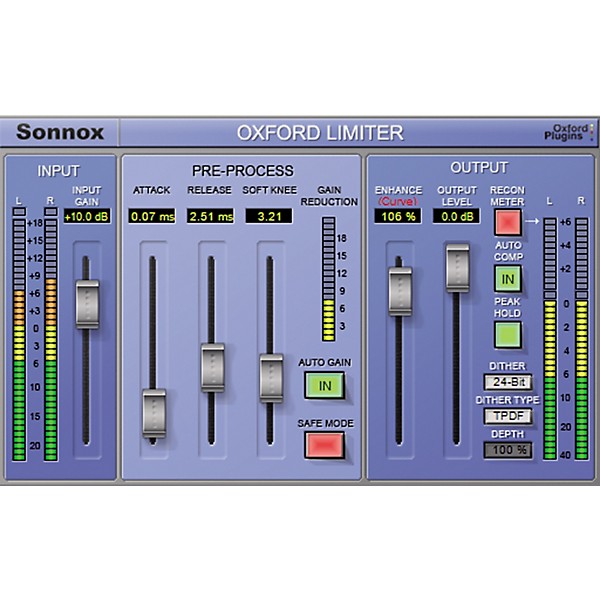 Sonnox Oxford Limiter (HD-HDX) Software Download