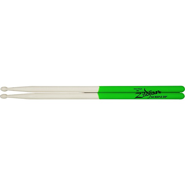 Zildjian Maple Green DIP Drum Sticks 5A Wood Tip