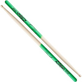 Zildjian Maple Green DIP Drum Sticks Super 7A Wood Tip Zildjian Maple Green DIP Drum Sticks Super 7A Wood Tip