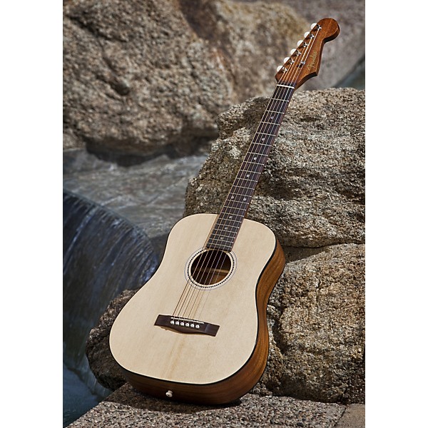 Open Box Fender Newporter Mini Acoustic Guitar Natural